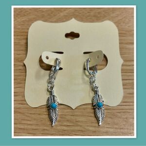 Vintage Peacock Feather Earrings